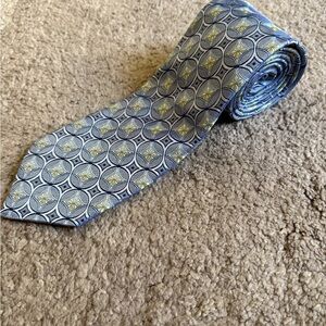 Emenegilda Zenga Blue, Green & Gray Men's Tie